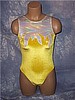 Yellow Velvet & White Mystique Leotard