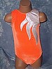 Anika - Orange Velvet Leotard